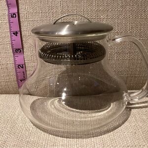 Glass tea infuser pot